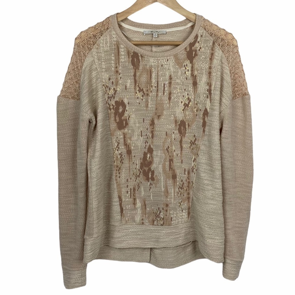 Miss Me | Long Sleeve Sweatshirt Crochet Accent XS